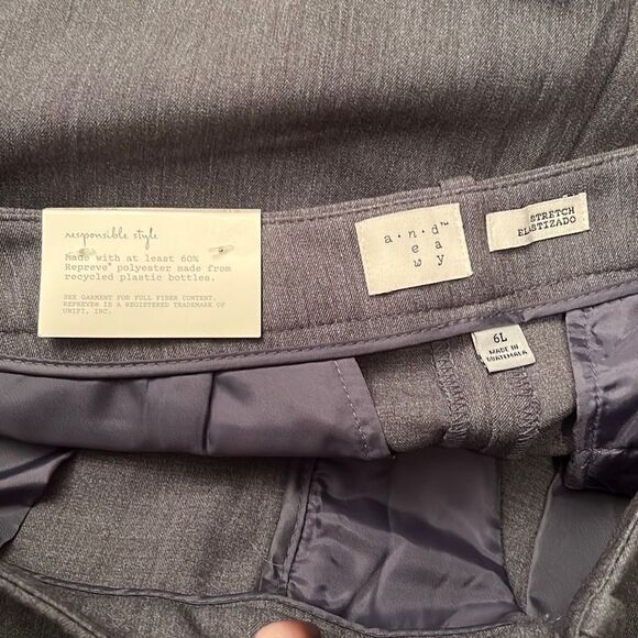 A New Day Women's Trouser Pants Elastizado Gray - Picture 6 of 7